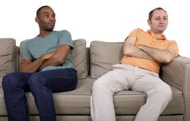 Unhappy gay couple